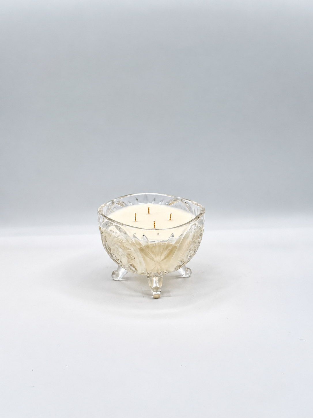 Cristalle No. 1 - Cut Crystal Footed Candy Dish Candle