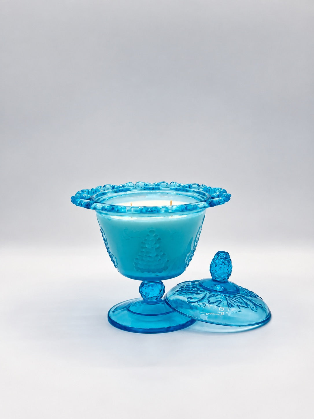 Filigree No. 19 - Harvest Grape Open Lace Pedestal Compote