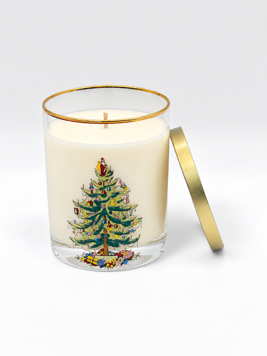 Soiree No. 4 - Vintage Christmas Tree Drinking Glass